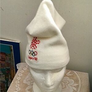 Calgary Winter Olympics 1988 Unisex Woollen Tuque with logo, adult size.